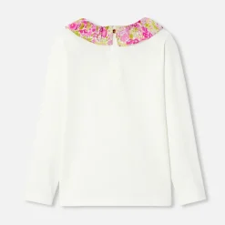 Jacadi T-shirt enfant fille à collerette - blanc doux BLANC DOUX JACADI New