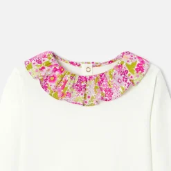 Jacadi T-shirt enfant fille à collerette - blanc doux BLANC DOUX JACADI New