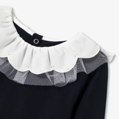 Jacadi T-shirt enfant fille à collerette - marine MARINE JACADI Best