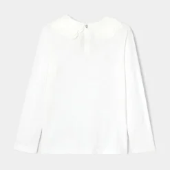 Jacadi T-shirt enfant fille à double col - blanc BLANC JACADI Clearance
