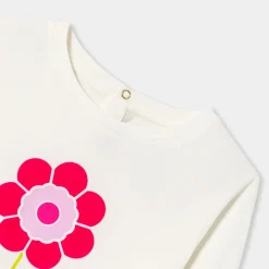 Jacadi T-shirt enfant fille manches longues - blanc doux BLANC DOUX JACADI New