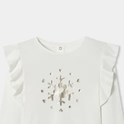 Jacadi T-shirt enfant fille manches longues - blanc doux BLANC DOUX JACADI New