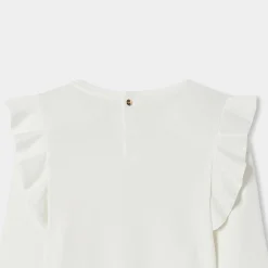 Jacadi T-shirt enfant fille manches longues - blanc doux BLANC DOUX JACADI New