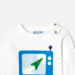 Jacadi T-shirt manches longues bébé garçon - blanc BLANC JACADI Clearance