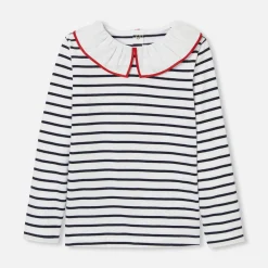 Jacadi T-shirt rayé enfant fille - BLANC/MARINE